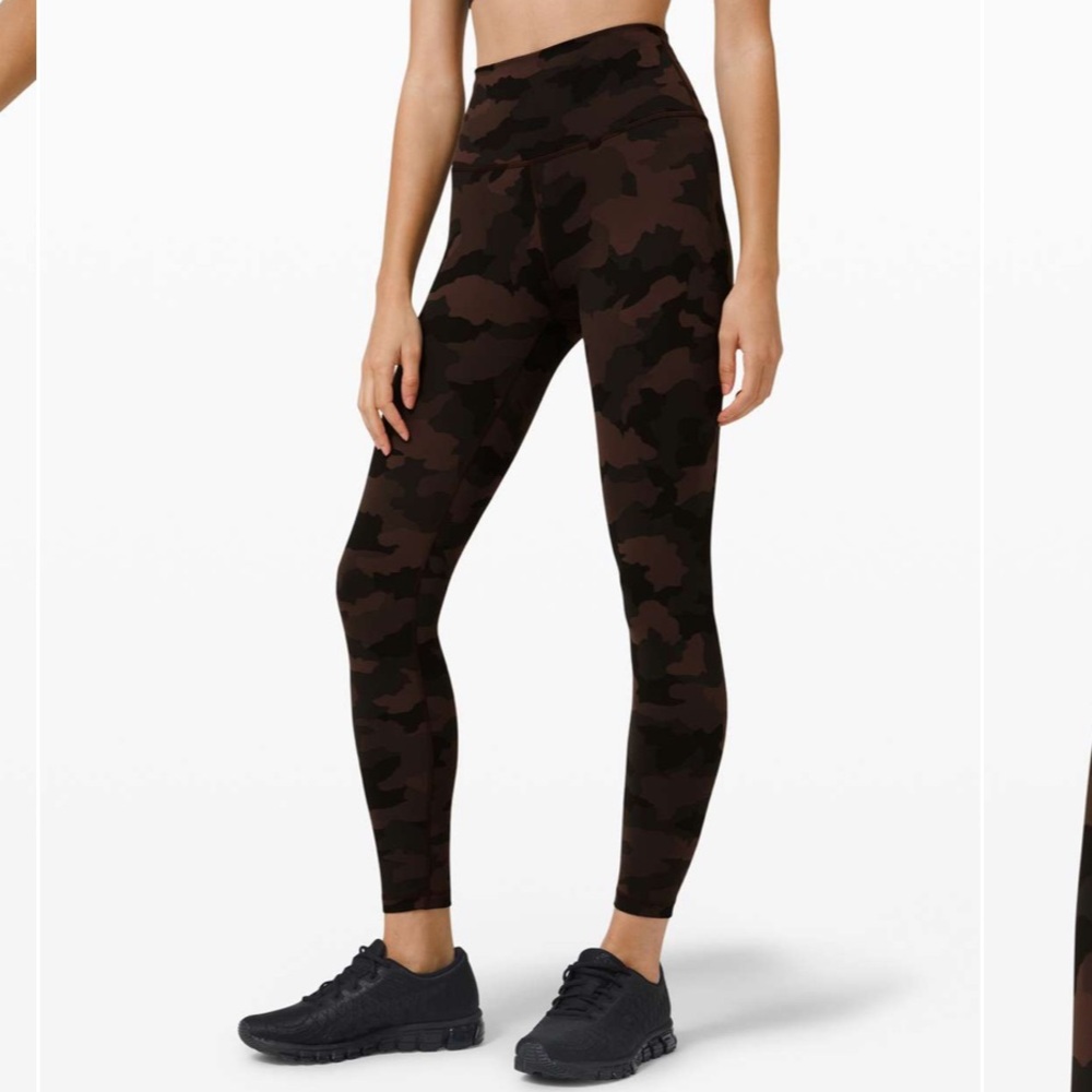 Lululemon Wunder Train High-Rise 25” Leggings Size 6 Camo Brown Earth Everlux